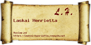 Laskai Henrietta névjegykártya