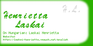 henrietta laskai business card